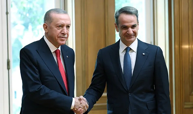 Erdoğan-Miçotakis görüşmesi başladı
