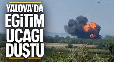 Yalova'da askeri eğitim uçağı düştü