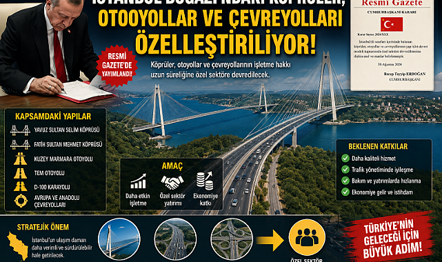  İstanbul Boğazı'ndaki köprüler, otoyollar ve çevreyolları özelleştiriliyor!