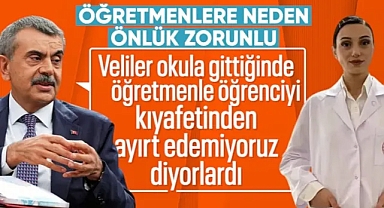 Yusuf Tekin, öğretmenlere önlük düzenlemesi hakkında konuştu
