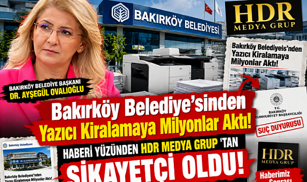 CHP'li Belediye başkanı Dr. Ayşegül Ovalıoğlu , "İHALE HABERİ" yüzünden , HDR MEDYA GRUP 'tan şikayetçi oldu