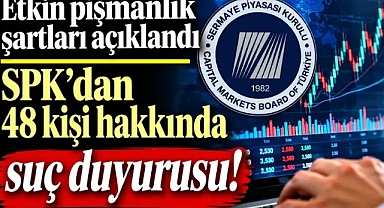 SPK duyurdu! 48 kişiye suç duyurusu ve işlem yasağı